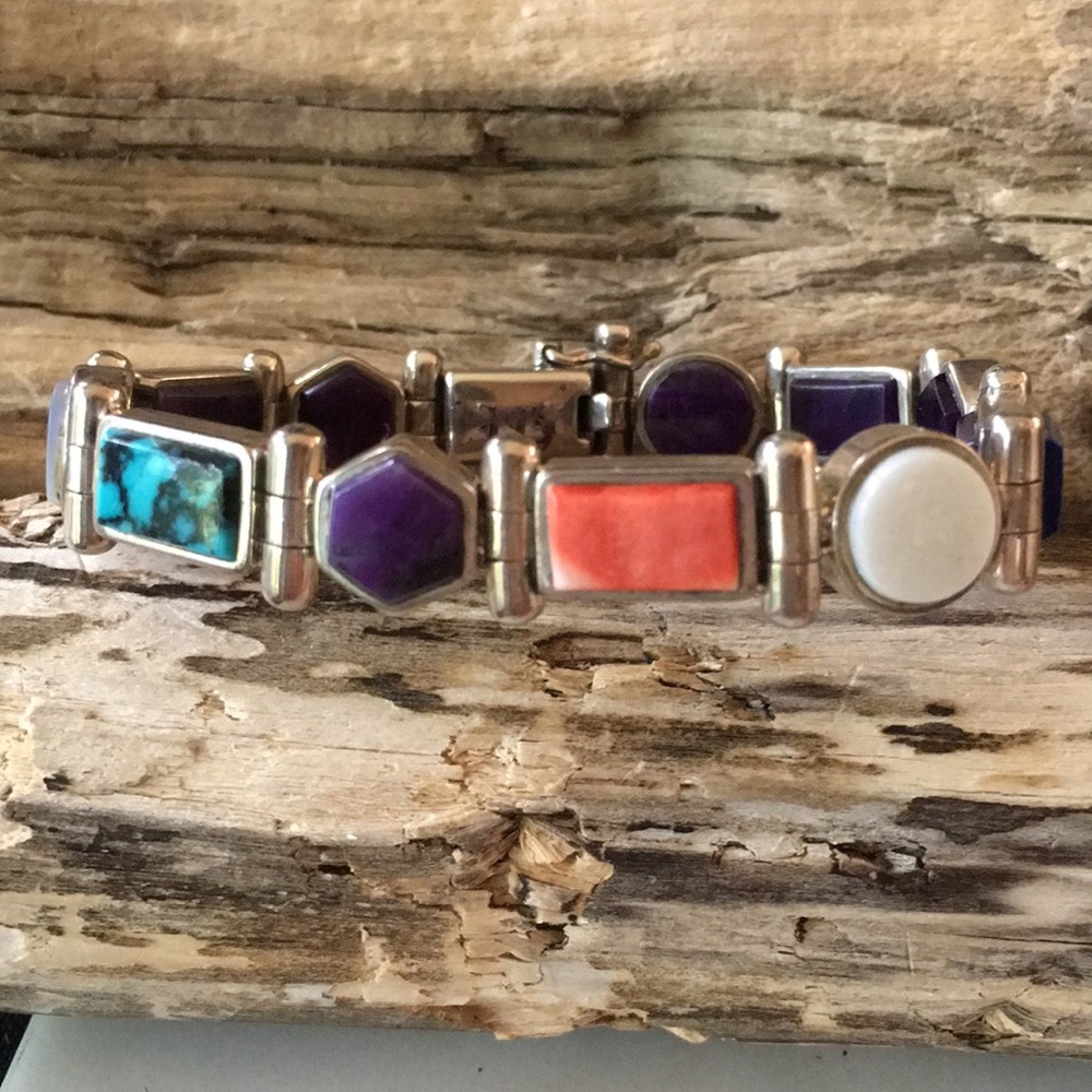Vintage Native American Link Reversible Bracelet - Picture 5 of 16